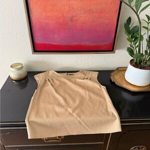 marElegant Tan Sleeveless Top
